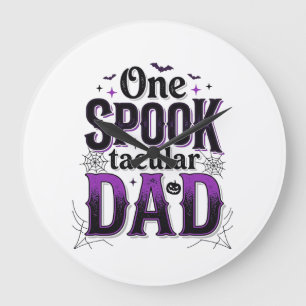 Spooktacular Vader Halloween Vintage Vector Ontwer Grote Klok