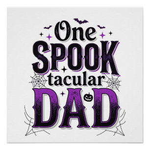 Spooktacular Vader Halloween Vintage Vector Ontwer Perfect Poster