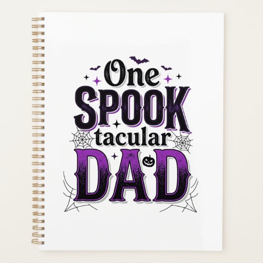 Spooktacular Vader Halloween Vintage Vector Ontwer Planner (Voorkant)