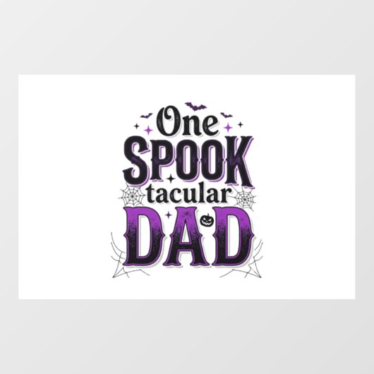 Spooktacular Vader Halloween Vintage Vector Ontwer Raamsticker (Vel)