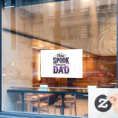 Spooktacular Vader Halloween Vintage Vector Ontwer Raamsticker (Cafe Raam)