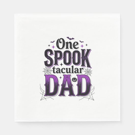 Spooktacular Vader Halloween Vintage Vector Ontwer Servet (Voorkant)