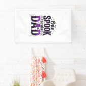Spooktacular Vader Halloween Vintage Vector Ontwer Spandoek (Insitu)