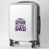 Spooktacular Vader Halloween Vintage Vector Ontwer Sticker (Koffer)
