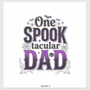 Spooktacular Vader Halloween Vintage Vector Ontwer Sticker