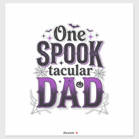 Spooktacular Vader Halloween Vintage Vector Ontwer Sticker (Vel)