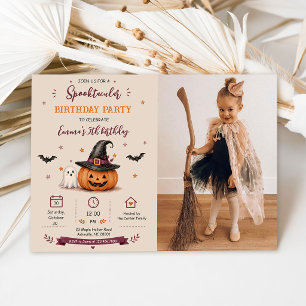 Spooktacular Verkleedfeest Halloween Foto Kaart