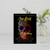 Spooktacular Vijftig 50ste Verjaardag Halloween Folie Uitnodiging Briefkaart (Staand Voorkant)