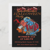 Spooktacular Volwassen Bloedige Ghoul Halloween Kaart (Voorkant)