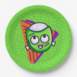 Spooktacular Zombie Halloween Borden - Groen Papieren Bordje
