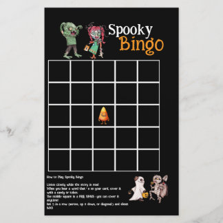 SpooktacularHalloween Bash Spooky Bingo Kaart