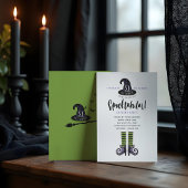 Spooktakular Wyed Witch Halloween Costume Party Kaart