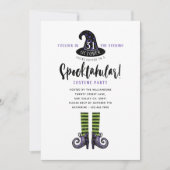 Spooktakular Wyed Witch Halloween Costume Party Kaart (Voorkant)