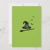 Spooktakular Wyed Witch Halloween Costume Party Kaart (Achterkant)