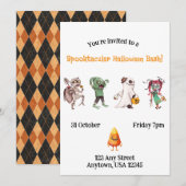 Spooktastisch Halloween-feest Kaart (Voorkant / Achterkant)
