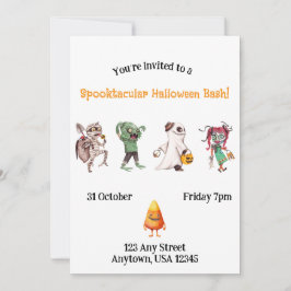 Spooktastisch Halloween Feest Kaart