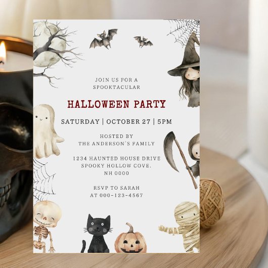 Spooktastisch Halloween-feest Kaart