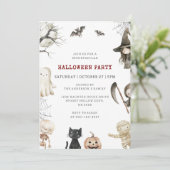 Spooktastisch Halloween-feest Kaart (Staand voorkant)