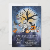 Spooktastisch Kinder Halloween Feest Kaart (Voorkant)