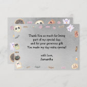 Spooktastisch kinderfeestje bedankkaart (Voorkant / Achterkant)