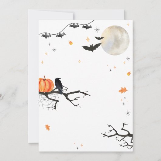 Spooktastisch spook Halloween verjaardagsfeestje Kaart (Achterkant)