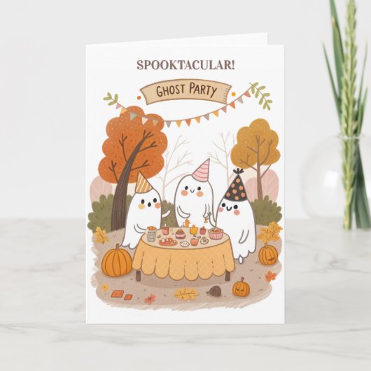 Spooktastisch spookfeest  kaart (Voorkant)