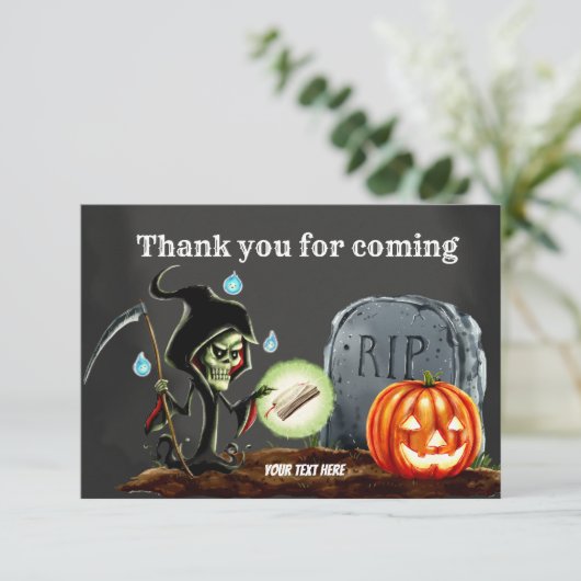 Spooktastische nacht bedankkaart (Staand voorkant)