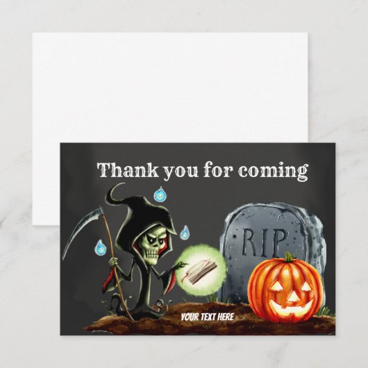 Spooktastische nacht bedankkaart (Voorkant / Achterkant)