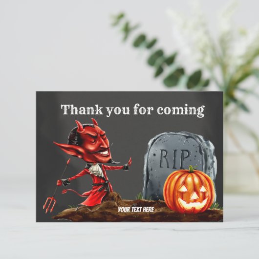 Spooktastische nacht bedankkaart (Staand voorkant)