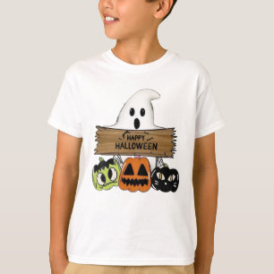 Spooktekens Fijne Halloween met vrienden T-shirt