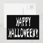 Spooktekst Halloween Briefkaart (Voorkant / Achterkant)