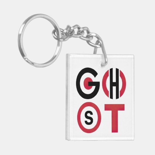 Spooktekst Sleutelhanger (Voorkant Links)