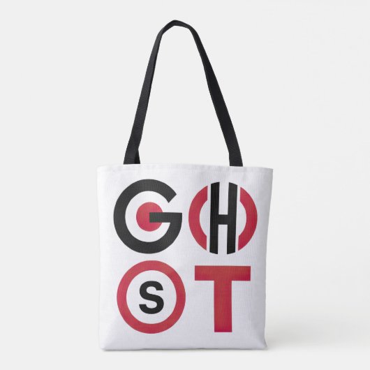 Spooktekst Tote Bag (Achterkant)