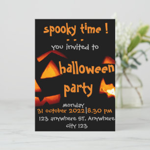 Spooktijd, elegante halloween party uitnodiging