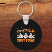 Spooktocular Sight Squad Ghost Halloween Optometri Sleutelhanger (Voorkant)
