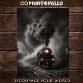 Spooktrein vanaf 1900 in een woestijnstation tissuepapier