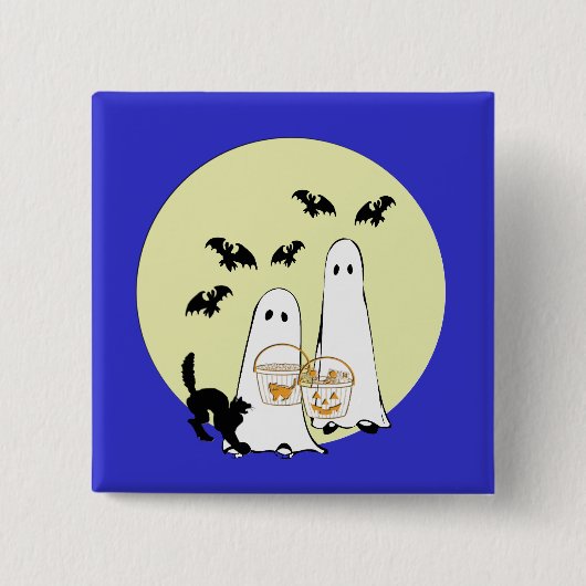 spookTrick or treat Vierkante Button 5,1 Cm (Voorkant)