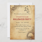 Spooktular I Skull Halloween Party Kaart (Voorkant)