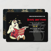 Spookverhalen lezen feest, Halloween Kaart (Voorkant / Achterkant)