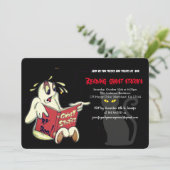 Spookverhalen lezen feest, Halloween Kaart (Staand voorkant)