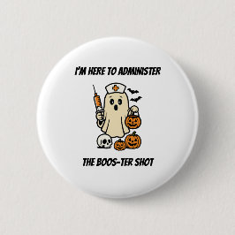 Spookverpleegster Halloween Grafisch Ronde Button 5,7 Cm