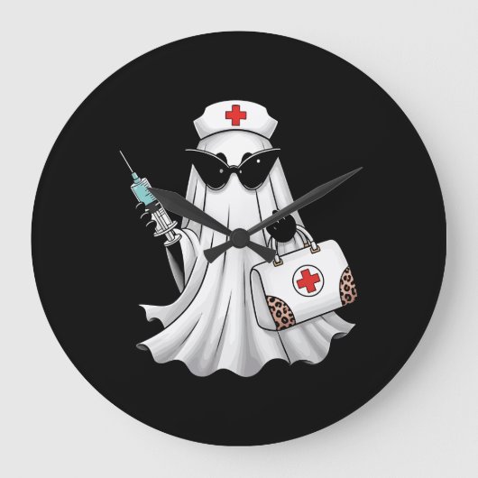 Spookverpleegster Halloween Grote Klok (Voorkant)