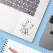 Spookvlinder Halloween Sticker (Laptop met iPhone)
