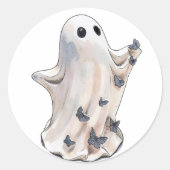 Spookvlinderstickers Halloween Ronde Sticker (Voorkant)