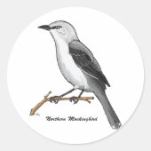 SPOOKVOGEL RONDE STICKER (Voorkant)