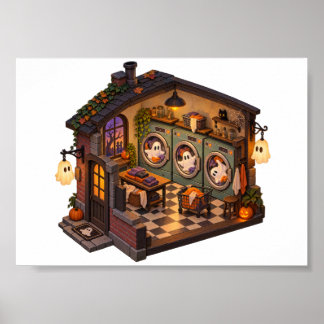 Spookwasdag Halloween Wasdag 7x5 Poster