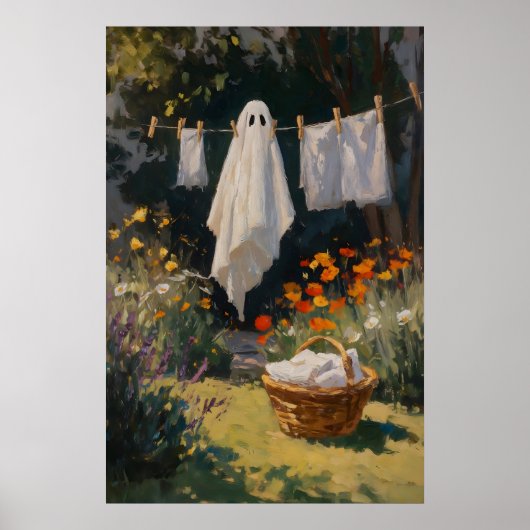 Spookwasprint – Lente Thuis, Wasruimte Poster (Voorkant)