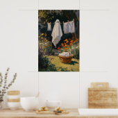Spookwasprint – Lente Thuis, Wasruimte Poster (Keuken)