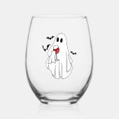 spookwijnglas wijnglas zonder voet (Voorkant)