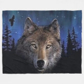 SPOOKWOLF FLEECE DEKEN (Voorkant (Horizontaal))